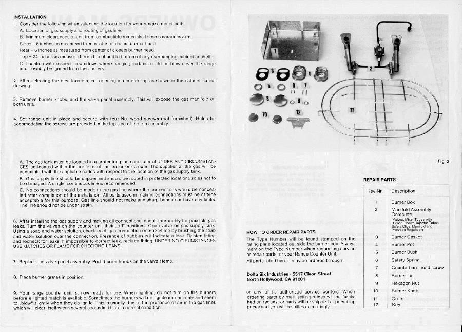Download VW Westfalia Vanagon Camper Cooker Stove Manual Part 2 in English